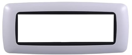 Placca Compatibile Con Bticino Living, Placche Plastica Bombata, 1 Pezzo (7 Posti/Moduli,Bianco)