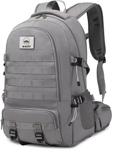 Waniki Rucksack Wanderrucksack Herren 40L - Trekkingrucksack Backpack Wasserdicht Reise Rucksack Militär Outdoorrucksack für Herren Damen Reisen Outdoor Wandern Travel