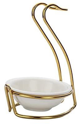 ＡＷＨＡＯ Support de Repose-cuillère Cuillère à Fente Stockage Multifonctionnel Porte-louche à Fouet Portable Vertical Repose-cuillère Debout pour comptoir à, Forme de Cygne