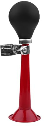 ZAWELIYO Klaxon Vélo À Air 2.2 Pouces, Son Puissant, Montage sur Guidon, pour VTT Vélo de Ville (Rouge)