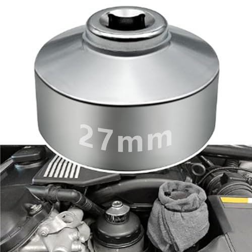 Shkalacar 27mm Ölfilterschlüssel, Ölfilterdeckel mit niedrigem Profil, 6 Punkt Stecknuss Ersatz für Mer cedes Ben z A Klasse, Mi ni, Ki a, Nis san und an dere