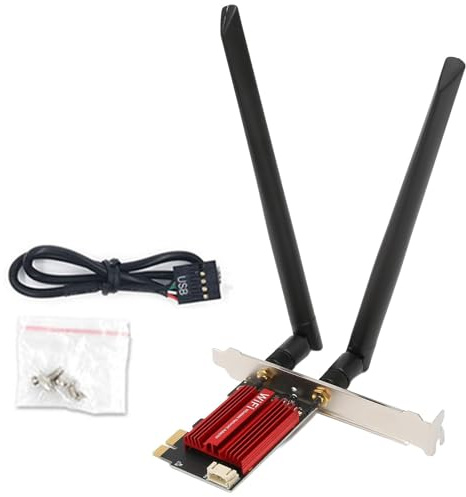 Tarjeta WiFi para PC,Tarjeta WiFi para PC Adaptadores de Red para | Conexión estable, adaptador WiFi multifuncional, tarjeta de red interna inalámbrica, mejora tus juegos