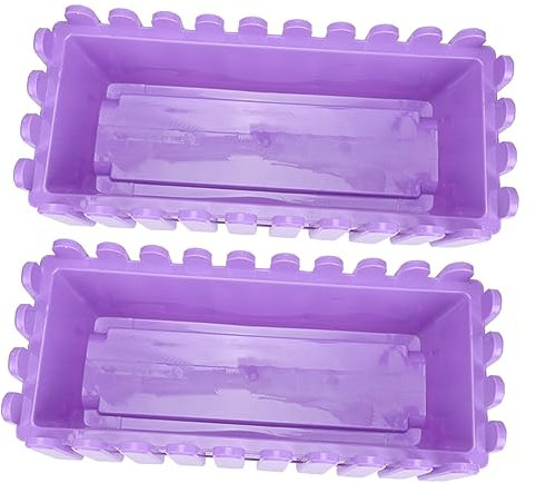 CIYODO Lot De 2 Jardinières Rectangulaires pour Balcon Bacs À Fleurs pour Fenêtre Drainage pour Petites Plantes