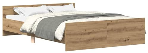 vidaXL Bettgestell ohne Matratze Artisan-Eiche 120x200cm Holzwerkstoff