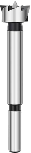 HSAWBIT Broca Forstner de 16 mm para carpintería, brocas Forstner para madera, brocas para agujeros, cortador de bisagra (Ø16 mm, longitud 90 mm, vástago redondo)