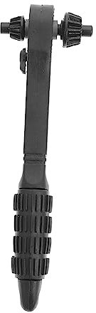 SEWOART 2-in-1 Drill Chuck Key and Ratchet Wrench, Dual-use Hand Tool 12.7mm and 17.5mm Sizes, Black Portable Drill Chuck Spanner for Professional and Diy Use
