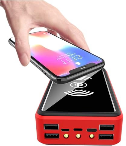 SpokeNation Chargeur Solaire sans Fil Powerbank 100 000 mAh – Chargeur Portable sans Fil Haute capacité 2 A USB, Batterie Externe à Charge Rapide pour téléphone Portable
