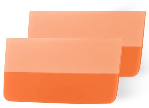 2 Stück Youzzei Rakel für Folie, 12x7.5cm TPU Rakel Gummirakel (Orange) | Soft TPU Wickelschaber Folienrakel für Folien Autozubehör Fenster Tönung Auto Werkzeug