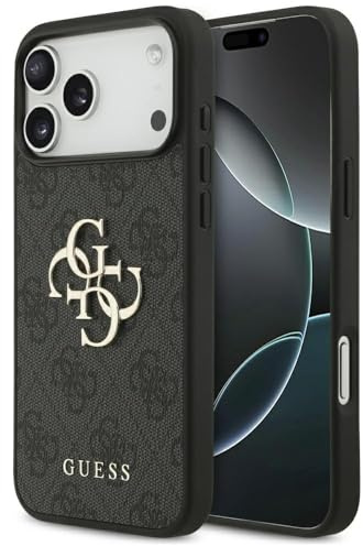 CG MOBILE Guess 4G Groß Logo Hülle für iPhone 17 Pro Max (Schwarz)