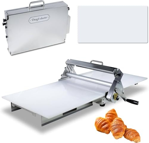 MANYOUYOU Sfogliatrice Pieghevole, Macchina Stendipasta Pieghevole, Sfogliatrice Manuale, Macchina Sfogliatrice per La Casa con 1 Pannello Scorrevole, 55 Spessori Regolabili 60×30cm