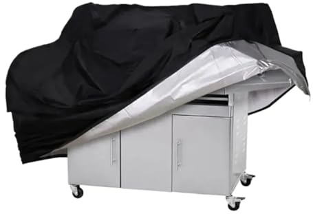 EBZFASO Grillabdeckung für Holzkohlegrill, BBQ Grillabdeckung, wasserdicht, staubdicht, schwarz, mehrere Größen(XXL)