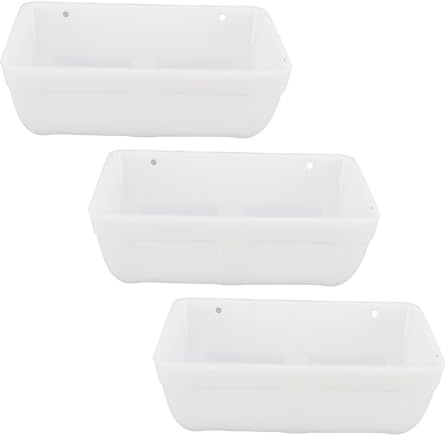 Fabater Aliments pour Poulets Suspendus Peu Encombrants Aliments pour Le Bétail de Troughplane pour L'élevage de Volailles (White)
