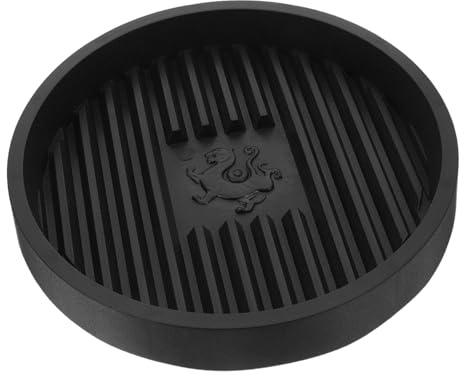 DOITOOL Toilet Plunger Holder Bracket Drip Tray for Plunger Storage Black for Bathroom and Kitchen Use Stable Base Air Drying Mat Function