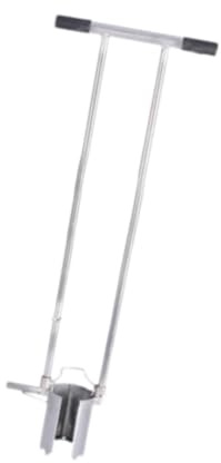 FytStycale Planteur de Bulbes, Outil de Jardinage, Désherbeur, Tasseur à Gazon, Repiqueur Manuel pour Semis, Manche Long pour Déterrer Les Légumes et Les Plantes, Diamètre du Trou 90