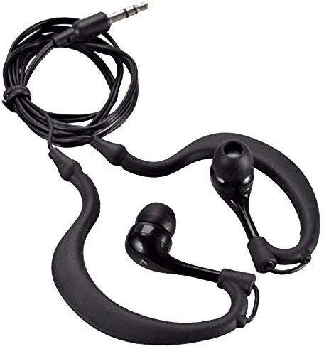 GZCRDZ Écouteurs intra-auriculaires étanches avec crochet 3,5 mm pour natation, plongée, lecteur MP3, MP4, téléphone portable noir