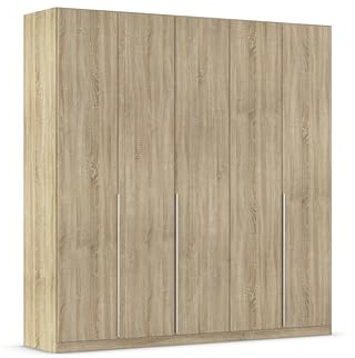 Rauch Möbel Alabama, Kleiderschrank, Farbe Eiche Sonoma, Breite 226 cm | Schrank, 5-türig, Zubehör Classic, für Schlafzimmer, Kinderzimmer, Garderobe, Flur