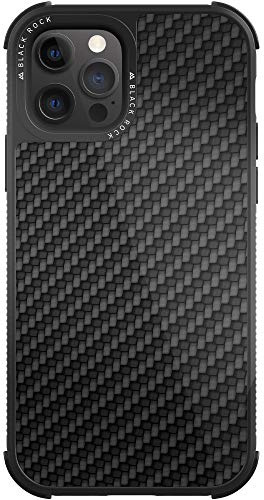 Black Rock - Hülle Robust Case Real Carbon passend für Apple iPhone 12/12 Pro I Karbon Handyhülle, Fiber Cover (Carbon Schwarz