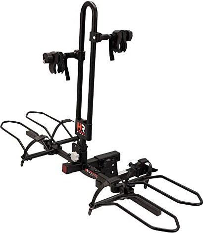Hollywood RV Rider Hitch Fahrradträger für 2 E-Bikes bis zu 36,3 kg – Premium-Elektrofahrradträger für Wohnmobil, fünftes Rad, flaches Zugfahrzeug – langlebig für Standard- und Fat-Reifen-Fahrräder