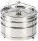 Fornello a cestello a vapore, impilabile a 3 livelli in acciaio inox Pentola a vapore Set pentola a pressione Accessori per pentole a pressione