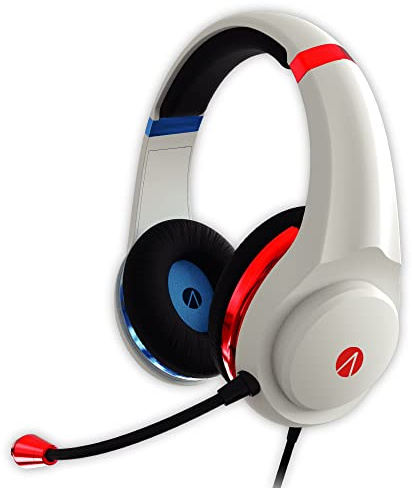 STEALTH Red and Blue Neon Over Ear Gaming Headset PS4/PS5, XBOX, Nintendo Switch, PC with Flexible Mic, 3.5mm Jack, 1.5m Cable, Lightweight, Comfortable and Durable