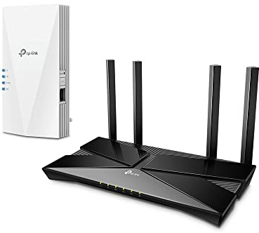 TP-Link AX3000 Dual Band Wi-Fi 6 Router and Range Extender Bundle, EasyMesh Supported, Dual-Core CPU, Ideal for Gaming Xbox/PS4/Steam (Archer AX53 and RE700X)