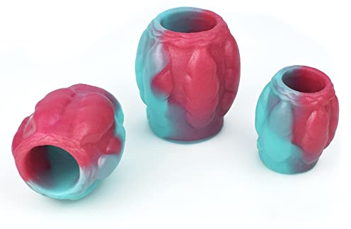 Bad Dragon - Powerful Wolf Monster Sleeve Monster Dildo Penismanschette mit Penisring realistischer Silikondildo als Penisverlängerung Sexspielzeug vaginal und anal (M)