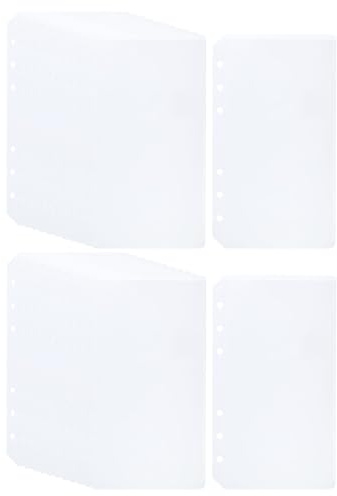 PATIKIL A6 Binder-Tasche, 24er Pack PVC 6-Loch Binder-Taschen für Fotos, Karten, Rechnungen, Dokumente, wasserdichte Aufbewahrungstaschen für 6-Ring-Notizbuch-Binder, transparent