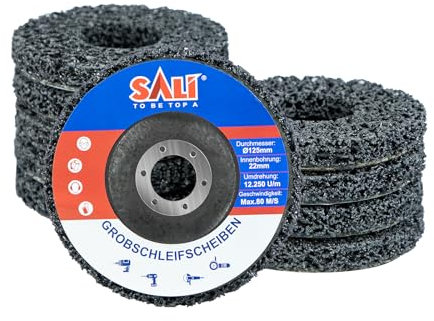 SALI 125mm CSD disco de desbaste discos para amoladoras angulares 10 piezas juego de discos de limpieza disco de limpieza grueso disco de desbaste negro disco de tela de nylon Clean Strip Disc, quitar