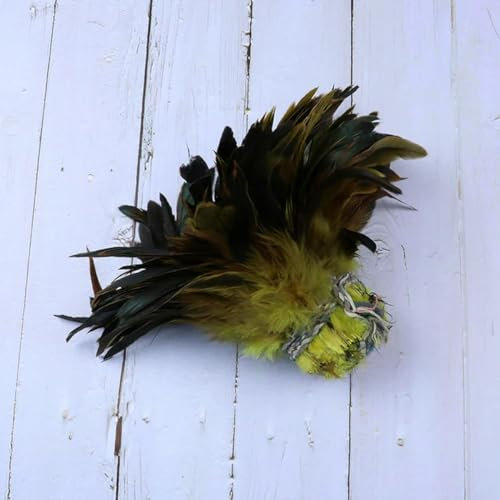 ORGEFY Natürliche Hahn-Hühnerfedern, 13–18 cm, Dekoration für Party-Kleidung, Schmuck, handgefertigte Makramee-Kreationen, Bastelfedern, 50 Stück, Gelb