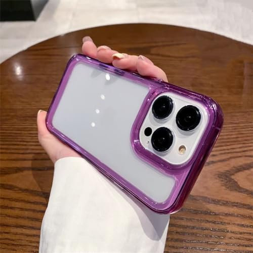 ORBANA Custodia per telefono in gelatina acrilica antiurto Crystal HD per iPhone 14 13 12 11 Pro Max XR X XS 7 8 Plus SE 2020 Cover morbida trasparente, colore lilla, per iPhone 12 Mini