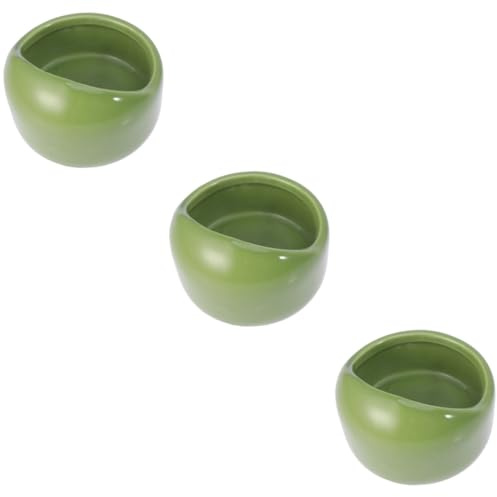 SUPVOX 3pcs Ceramic Hamster Feeding Bowl Small Pet Bowl for Dry Food Snacks Fresh Food Easy Cleaning for Hamsters Gerbils Mice Pigeons Birds Guinea Pigs Cavies Hedgehogs