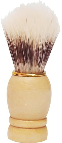 PARENCE.- Pennello da barba con manico in legno - Classico ed elegante, design universale