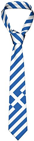 Krawattenschal Griechenland-Flagge Cooles Griechisch, Männer Krawatten Casual Business Krawatte Elegant Herren Seidenkrawatte Für Party Herren Büro