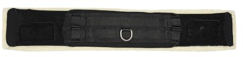 Imperial Riding Dressurgurt IRHComfort, Sattelgurt mit Memory Foam und abnehmbarem Kunstfell, Schwarz, 65cm