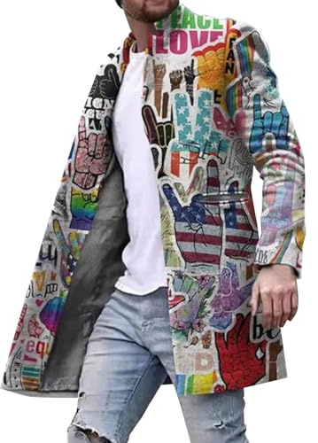 Trench-coat mi-long punk rock hip hop pour homme, vestes d'hiver chaudes coupe ajustée, style décontracté, caban avec boutons, coupe-vent classique, coupe ajustée, col montant, caban