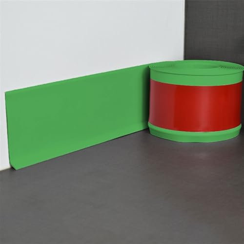 Flexible Peel Stick Vinyl Baseboard Trim 32.8ft Easy Install Wall Base Moulding for Home Decor Green Color Dust and Caulk Free Self Adhesive Strip for Floor