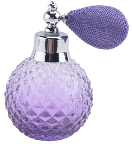 Reinscer 110ML Cristal De Aerosol Vintage Botella De Perfume Atomizador Corto Vidrio Recargable