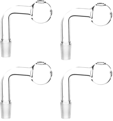 14mm Glass Oil Burner Water Pipes Bong Clear Thick For Oil Rigs Glass Bongs Thick Big Bowls For Smoking (4pcs) (Tipo L)