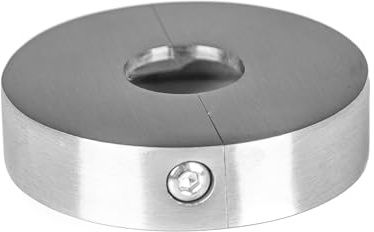Cosch Abdeckrosette Edelstahl V2A rund, zweiteilig von Ø45mm bis Ø125mm, mit Mittelbohrung für Rundrohre, 2,0-2,5mm Wandstärke, Rosette massiv (Ø 105 mm, Bohrung: Ø 43,0 mm)