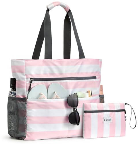 G4Free 35/50/80L Strandtasche XXL Familie & Badetasche Faltbar Groß | Wasserdicht/Leicht für Shopping Strandurlaub und Schwimmbäder