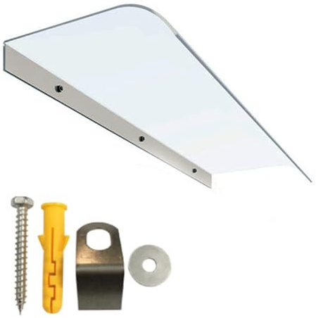 Elegante tendone trasparente in policarbonato, protezione UV e pioggia, per porte e finestre, resistente alle intemperie, per esterni dal design elegante
