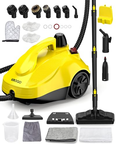 Pulitore a vapore multiuso Pulitore a vapore portatile per qualsiasi superficie con 23 accessori, per rimuovere carta da parati, pavimenti, tappeti, divani, tappezzeria, auto, piastrelle, tappezzeria,