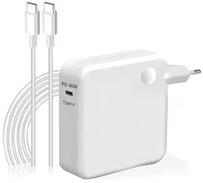 ANDHOT 96W Super Rapide Chargeur,Compatible avec Chargeur MacBook Pro, pour Ordinateur Portable pour MacBook Air USB C, Compatible avec Mac-Book Pro 16,15,14,13 Pouces,câble 2M