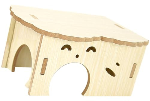 BESPORTBLE Tunnel et Cabane en Bois pour Hamster, Maison Cachette pour Cochon d'Inde, d'Exploration pour Petits Rongeurs en Intérieur