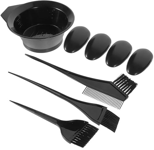 Kit per Tinta Chioma Rosa, Set 5 Pezzi in Plastico | Ciotola per Miscelare, Paraorecchie Incluso, Protezione per Abiti, Confezione