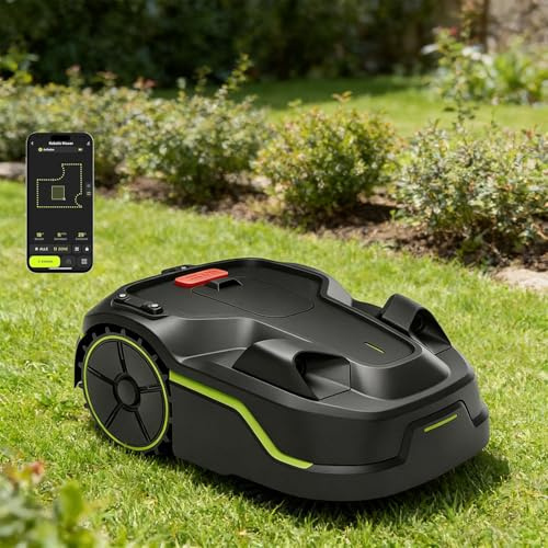 WEIMILOR Robot tagliaerba Senza Fili, consigliato per Prati Fino a 800 m², mappatura 3D AI e LiDAR a 360°, Taglio dei Bordi a 5 cm, Adatto agli Animali Domestici, per Tutti i Terreni