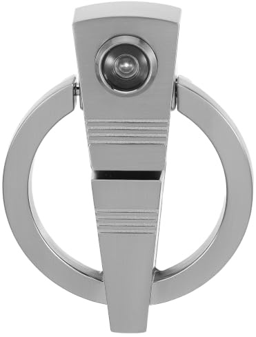 Veemoon Aldaba con mirilla, manija de puerta principal de aleación de zinc con visor, herraje decorativo de 13,5 cm de altura para la seguridad de la entrada principal del hogar.