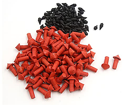 uxcell Reifenreparatur Einsteckstopfen 7mm 170 Stück Reparatur-Kit | Rot/Schwarz, 7mm/6mm, Für Fahrrad/Motorroller/Motorrad/Auto, Raspelwerkzeug, Nadelwerkzeug, Universell Einsetzbar