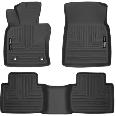 Husky Liners Weatherbeater Floor Mats | Fits 2018 - 2024 Toyota Camry (Front Wheel Drive only) Excludes Hybrid Models | Front & 2nd Row, 3-pc Black - 95731