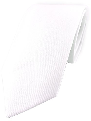 TigerTie Designer Krawatte in einfarbig Uni - 100% Baumwolle - Krawattenbreite 8 cm